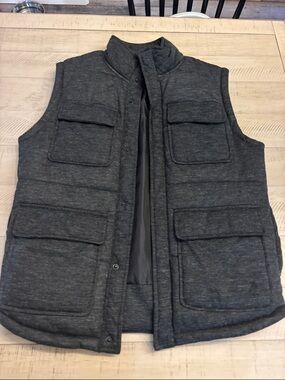 Tunellus Men's Quilted Sleeveless Vest - Dark Heather Gray